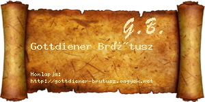 Gottdiener Brútusz névjegykártya